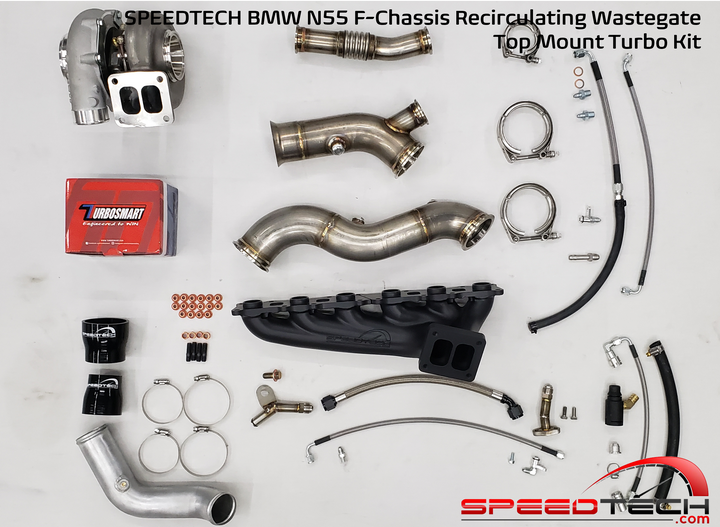 SPEEDTECH N55 F2X/F3X/F87 (NON-COMP) NO TURBO TOP MOUNT RECIRCULATING WASTEGATE KIT